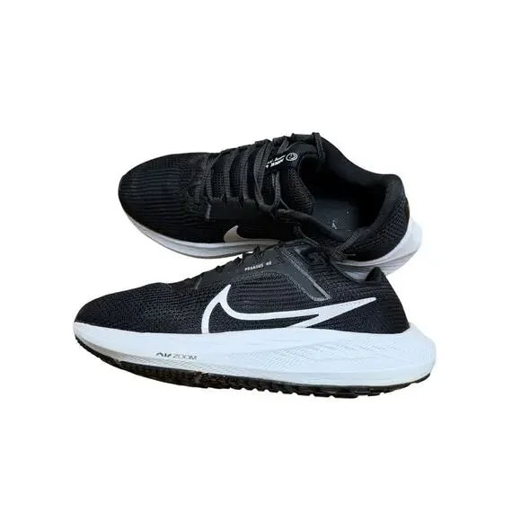 Nike Air Zoom Pegasus 40 Running Shoes Black White Women's 7.5 GUC - Picture 4 of 8